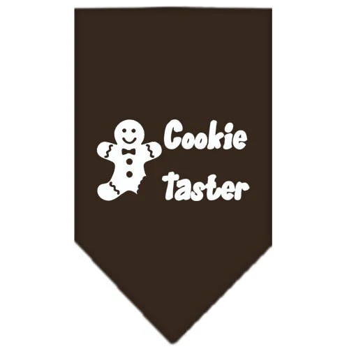 Christmas Pet and Dog Bandana Screen Printed, "Cookie Taster" - Image 4