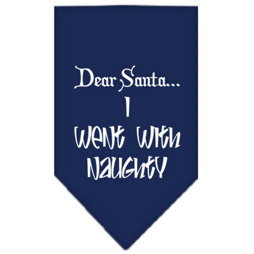 Christmas Pet and Dog Bandana Screen Printed, "Dear Santa... I Went With Naughty" - Image 4