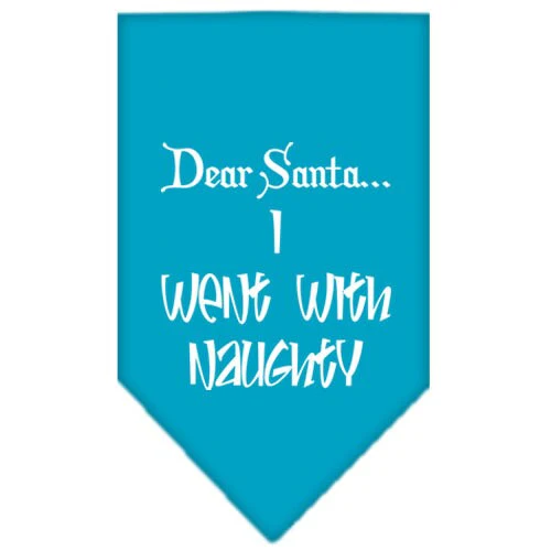 Christmas Pet and Dog Bandana Screen Printed, "Dear Santa... I Went With Naughty" - Image 5