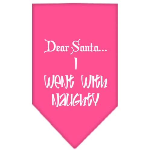 Christmas Pet and Dog Bandana Screen Printed, "Dear Santa... I Went With Naughty" - Image 6