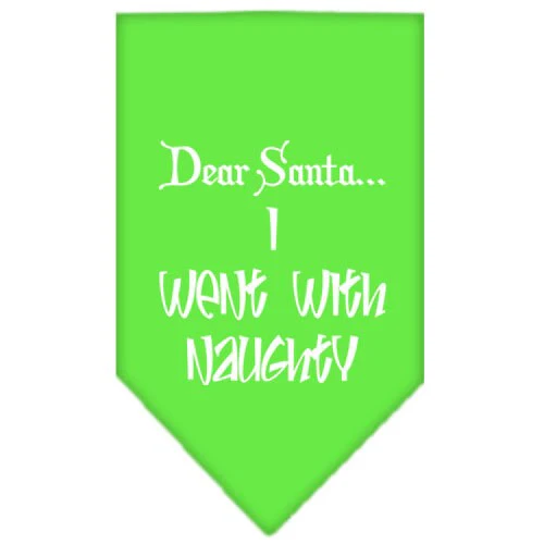 Christmas Pet and Dog Bandana Screen Printed, "Dear Santa... I Went With Naughty" - Image 7