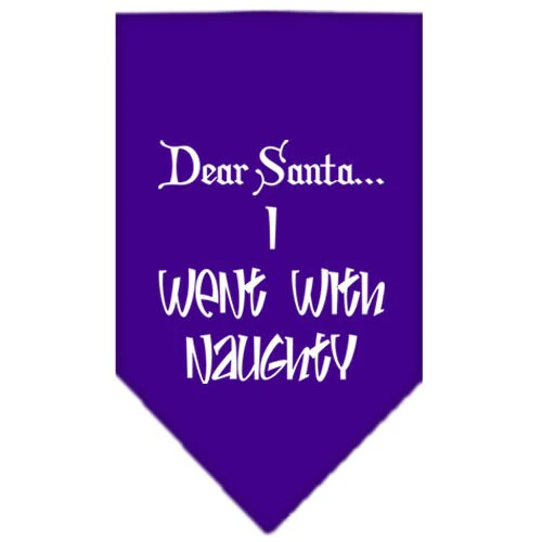 Christmas Pet and Dog Bandana Screen Printed, "Dear Santa... I Went With Naughty" - Image 8