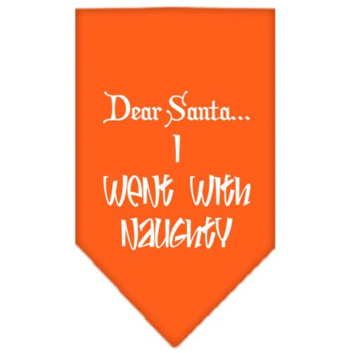 Christmas Pet and Dog Bandana Screen Printed, "Dear Santa... I Went With Naughty" - Image 9