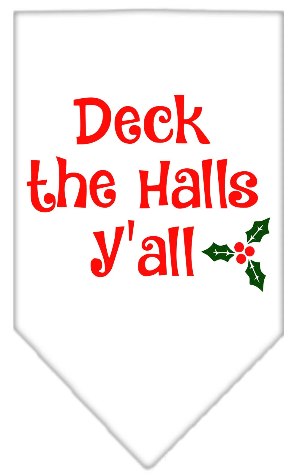 Christmas Pet and Dog Bandana Screen Printed, "Deck The Halls Y'all" - Image 8