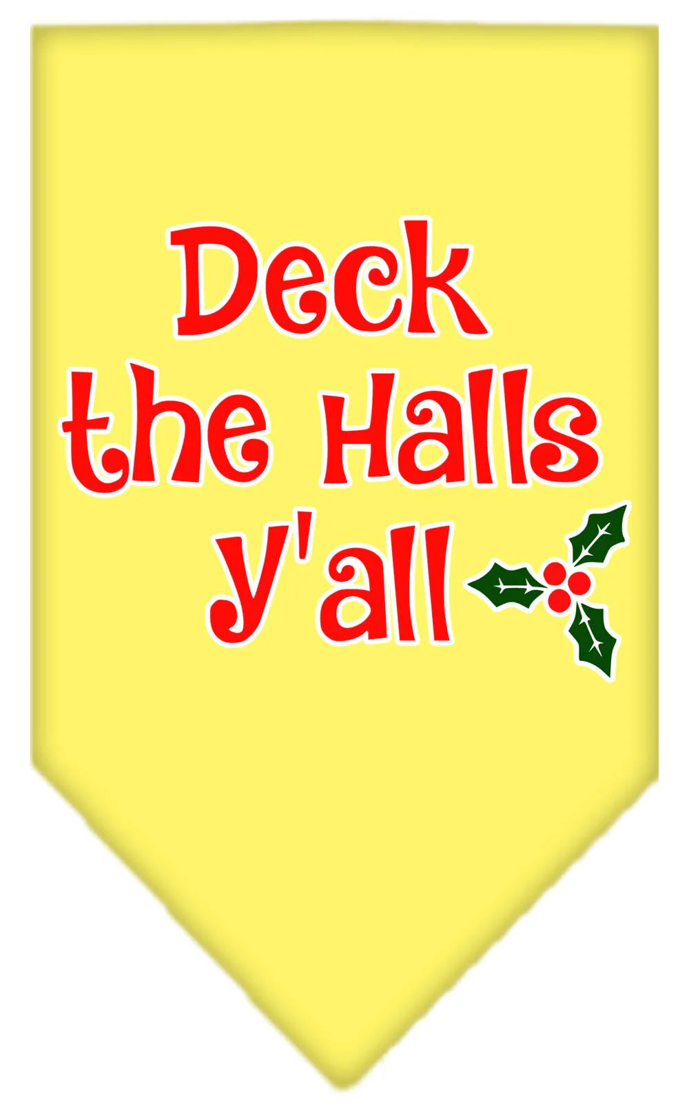 Christmas Pet and Dog Bandana Screen Printed, "Deck The Halls Y'all" - Image 9