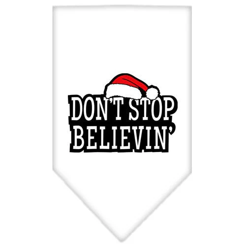 Christmas Pet and Dog Bandana Screen Printed, "Don't Stop Believin'" - Image 2