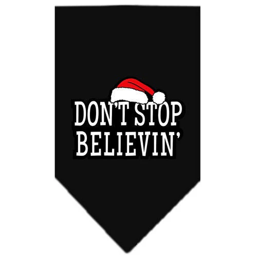 Christmas Pet and Dog Bandana Screen Printed, "Don't Stop Believin'" - Image 4