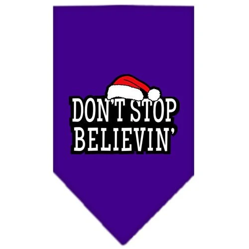 Christmas Pet and Dog Bandana Screen Printed, "Don't Stop Believin'" - Image 6