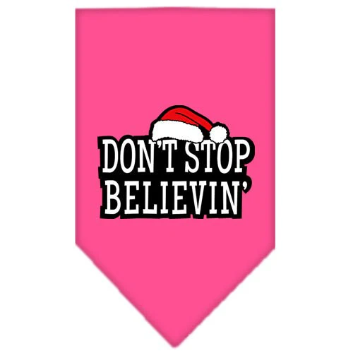 Christmas Pet and Dog Bandana Screen Printed, "Don't Stop Believin'" - Image 7