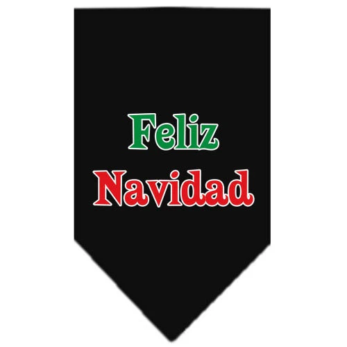 Christmas Pet and Dog Bandana Screen Printed, "Feliz Navidad" - Image 2