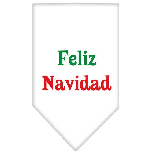 Christmas Pet and Dog Bandana Screen Printed, "Feliz Navidad" - Image 4