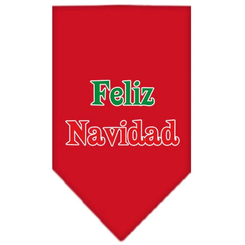 Christmas Pet and Dog Bandana Screen Printed, "Feliz Navidad" - Image 5
