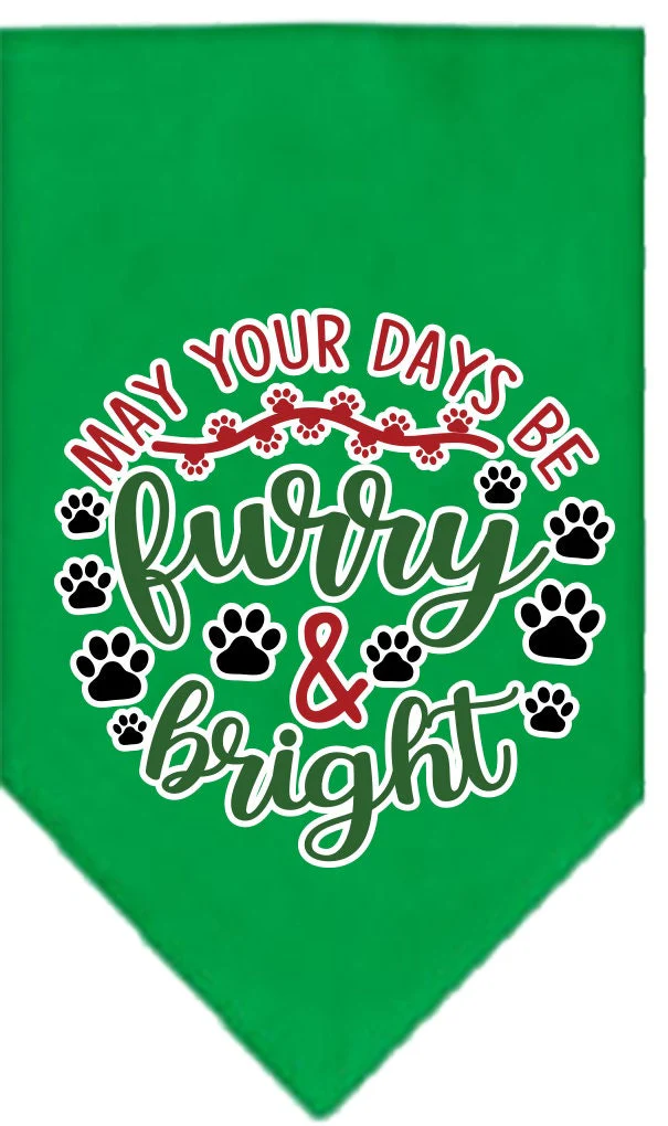 Christmas Pet and Dog Bandana Screen Printed, "Furry & Bright" - Image 10