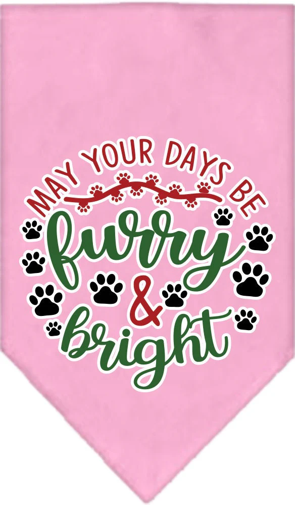 Christmas Pet and Dog Bandana Screen Printed, "Furry & Bright" - Image 4