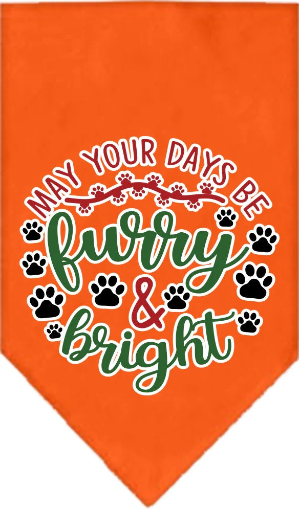Christmas Pet and Dog Bandana Screen Printed, "Furry & Bright" - Image 6
