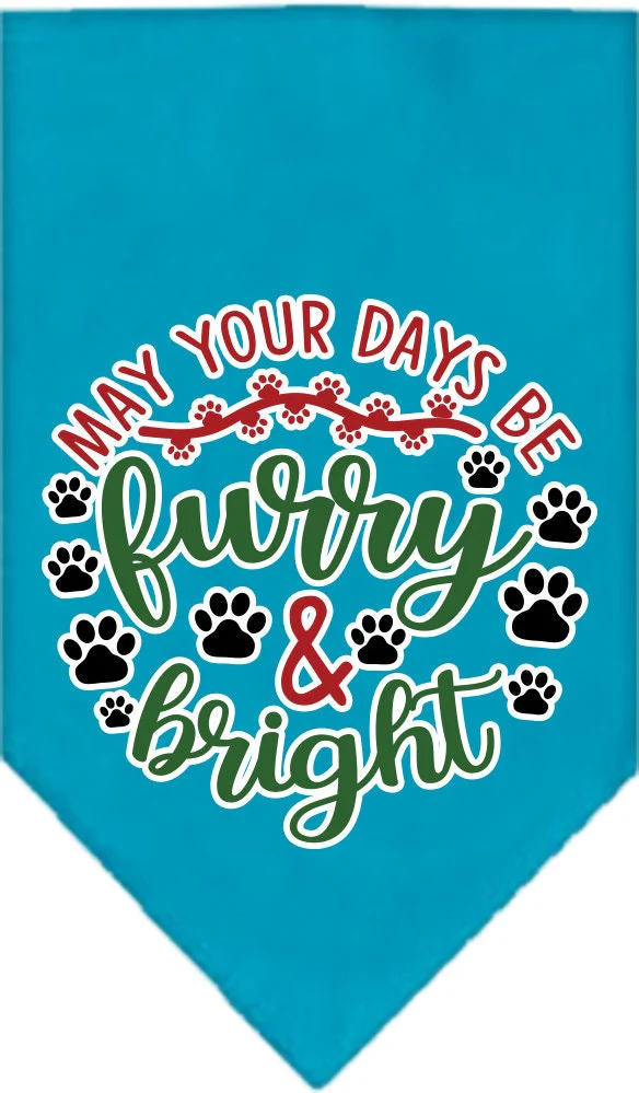 Christmas Pet and Dog Bandana Screen Printed, "Furry & Bright" - Image 9