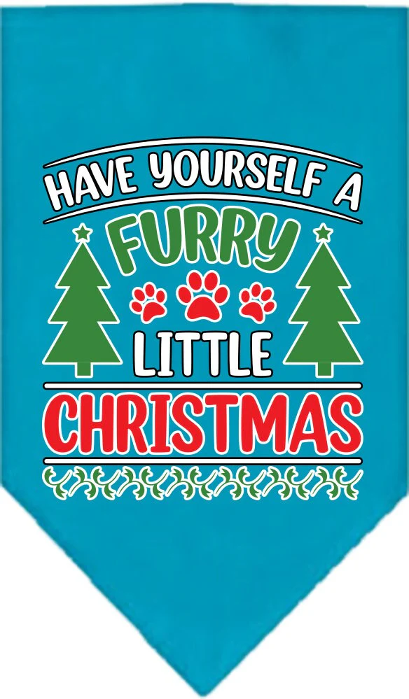 Christmas Pet and Dog Bandana Screen Printed, "Have Yourself A Furry Little Christmas" - Image 3