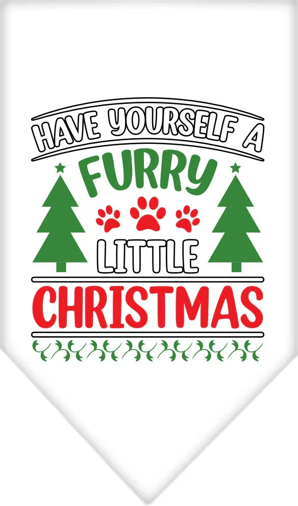 Christmas Pet and Dog Bandana Screen Printed, "Have Yourself A Furry Little Christmas" - Image 4