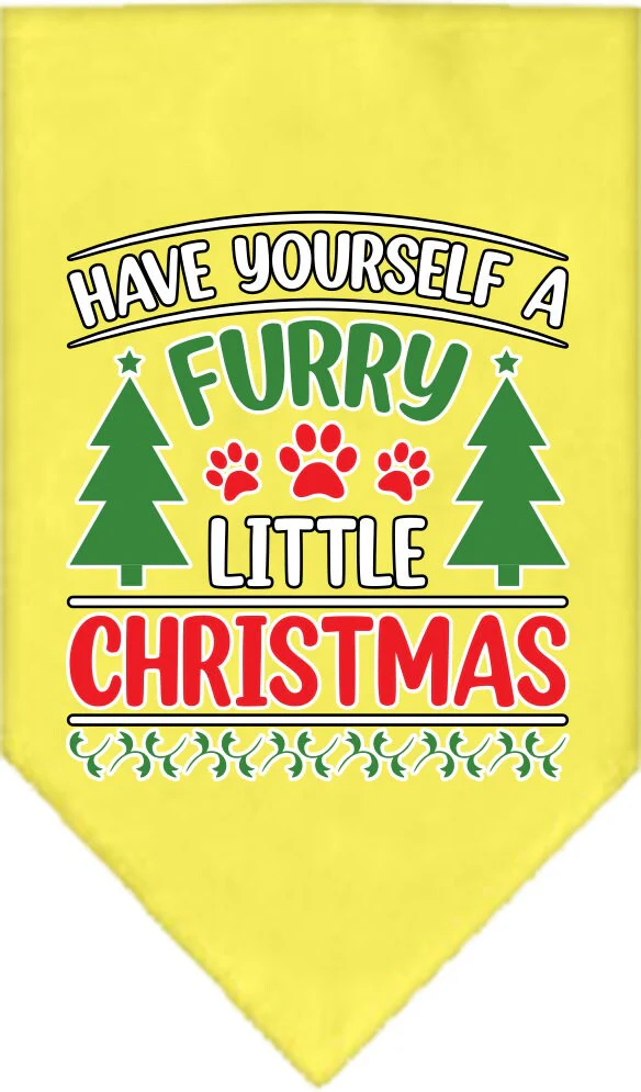 Christmas Pet and Dog Bandana Screen Printed, "Have Yourself A Furry Little Christmas" - Image 5