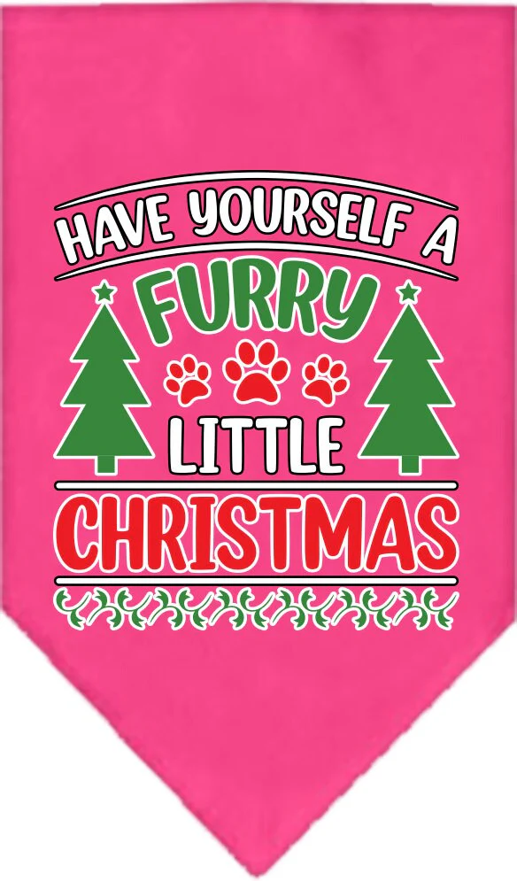 Christmas Pet and Dog Bandana Screen Printed, "Have Yourself A Furry Little Christmas" - Image 7