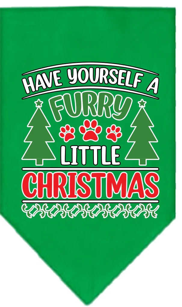 Christmas Pet and Dog Bandana Screen Printed, "Have Yourself A Furry Little Christmas" - Image 8