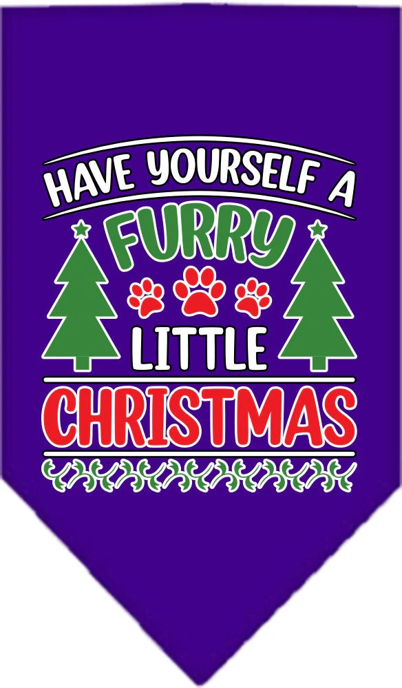 Christmas Pet and Dog Bandana Screen Printed, "Have Yourself A Furry Little Christmas" - Image 9