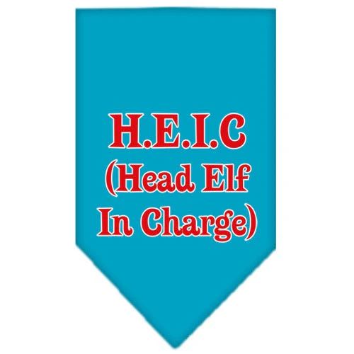 Christmas Pet and Dog Bandana Screen Printed, "Head Elf In Charge" - Image 10