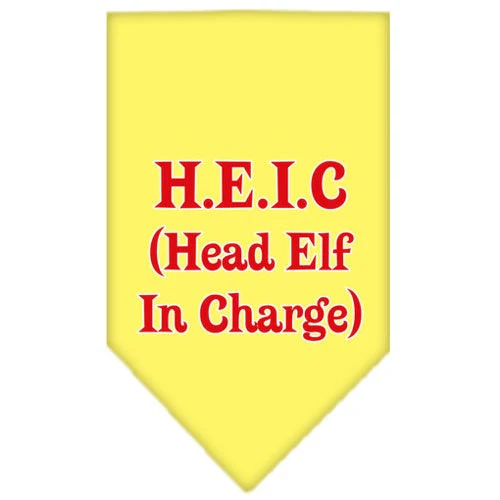 Christmas Pet and Dog Bandana Screen Printed, "Head Elf In Charge" - Image 6