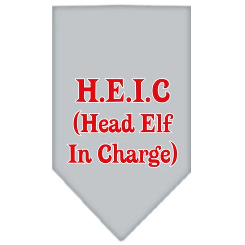 Christmas Pet and Dog Bandana Screen Printed, "Head Elf In Charge" - Image 7