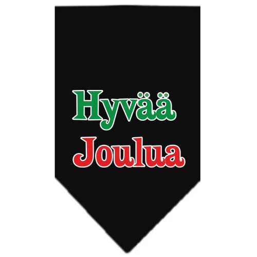 Christmas Pet and Dog Bandana Screen Printed, "Hyvää Joulua" - Image 2
