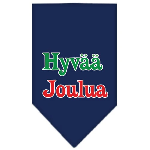 Christmas Pet and Dog Bandana Screen Printed, "Hyvää Joulua" - Image 3