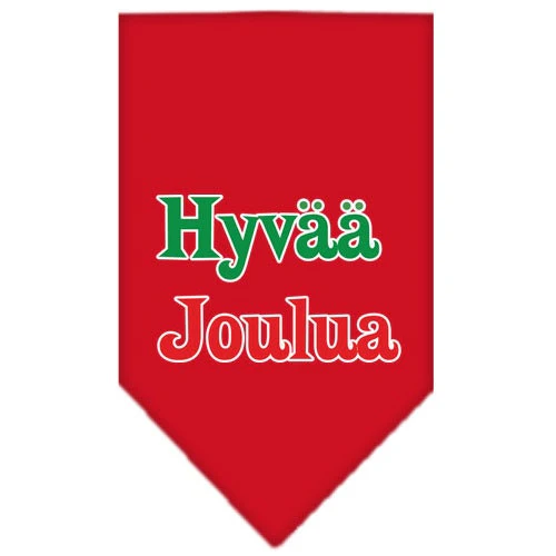 Christmas Pet and Dog Bandana Screen Printed, "Hyvää Joulua" - Image 5