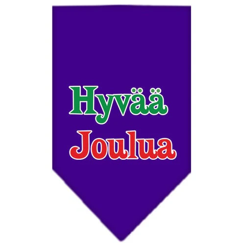 Christmas Pet and Dog Bandana Screen Printed, "Hyvää Joulua" - Image 7