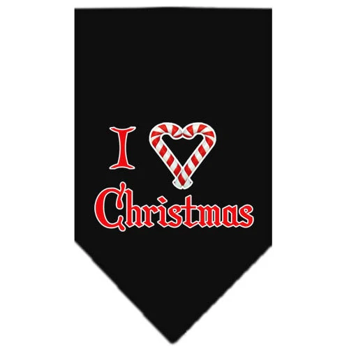 Christmas Pet and Dog Bandana Screen Printed, "I Heart Christmas" - Image 4