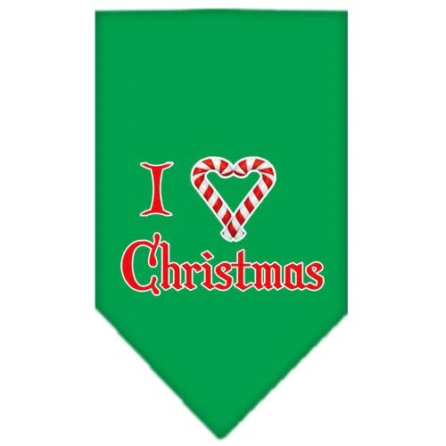Christmas Pet and Dog Bandana Screen Printed, "I Heart Christmas" - Image 5