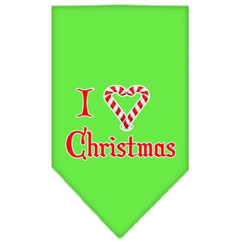 Christmas Pet and Dog Bandana Screen Printed, "I Heart Christmas" - Image 7