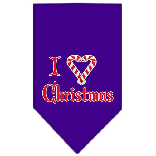 Christmas Pet and Dog Bandana Screen Printed, "I Heart Christmas" - Image 9