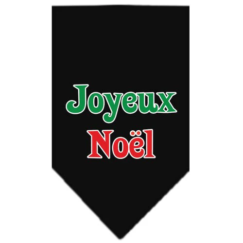 Christmas Pet and Dog Bandana Screen Printed, "Joyeux Noel" - Image 2