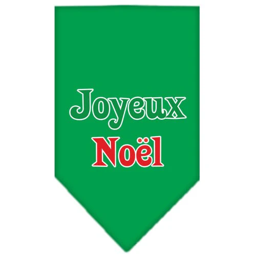 Christmas Pet and Dog Bandana Screen Printed, "Joyeux Noel" - Image 4