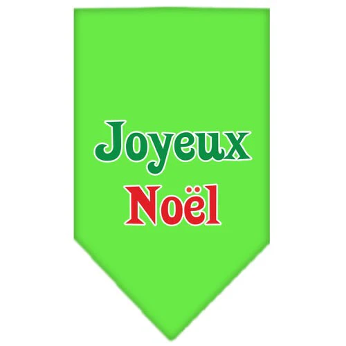 Christmas Pet and Dog Bandana Screen Printed, "Joyeux Noel" - Image 5
