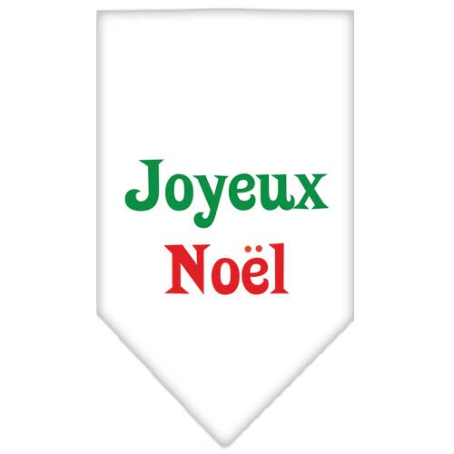 Christmas Pet and Dog Bandana Screen Printed, "Joyeux Noel" - Image 7