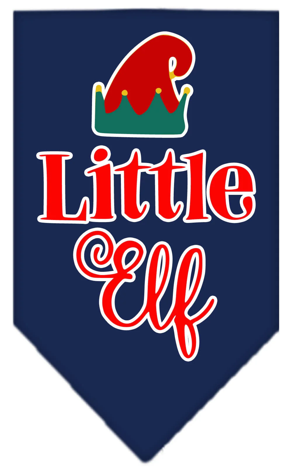 Christmas Pet and Dog Bandana Screen Printed, "Little Elf" - Image 10