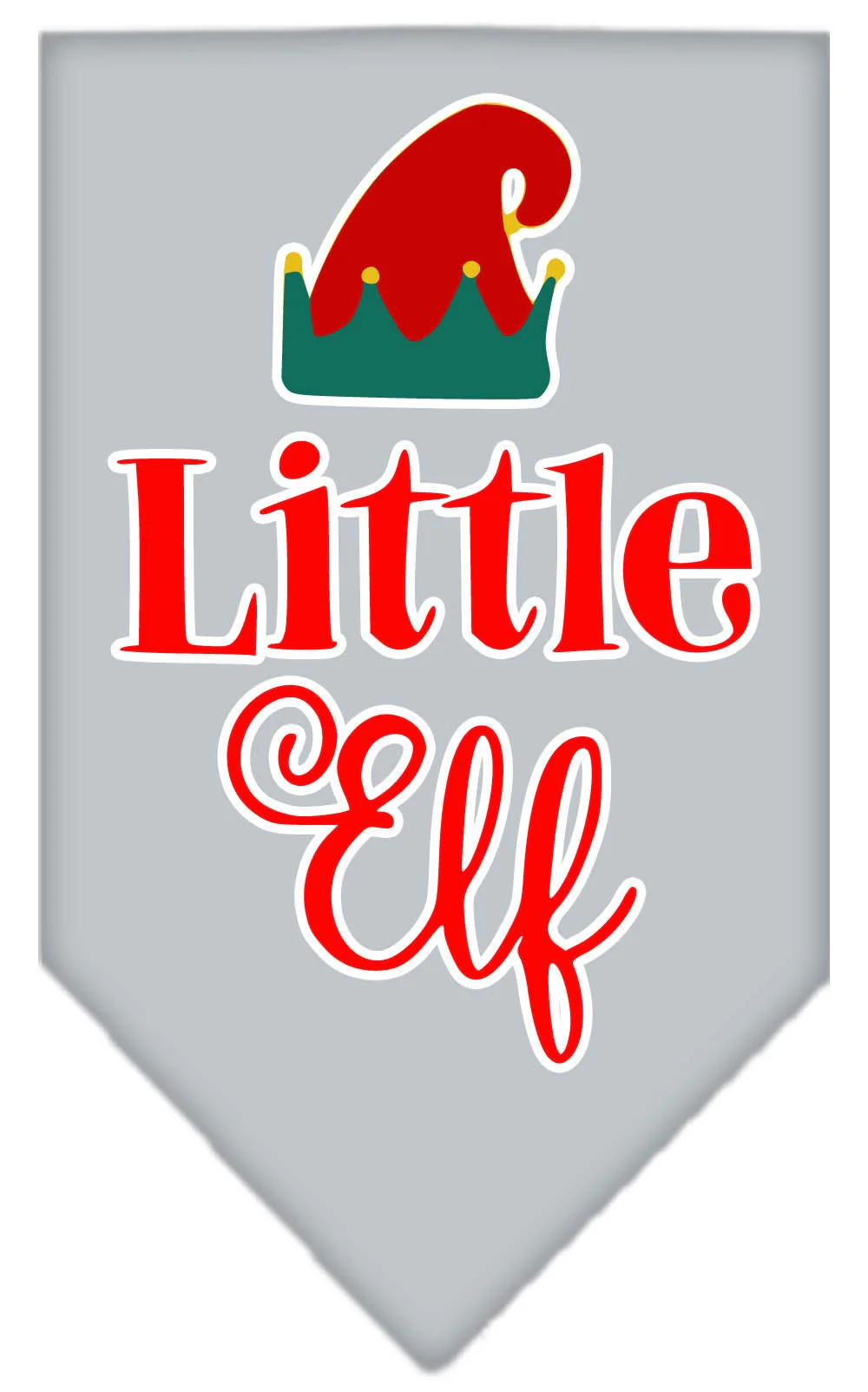 Christmas Pet and Dog Bandana Screen Printed, "Little Elf" - Image 4