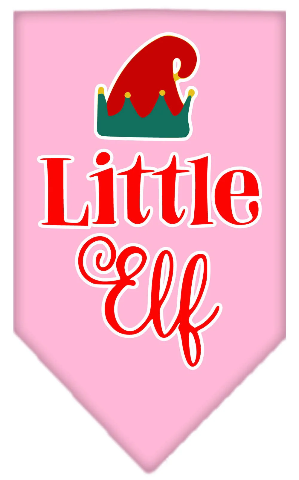Christmas Pet and Dog Bandana Screen Printed, "Little Elf" - Image 6