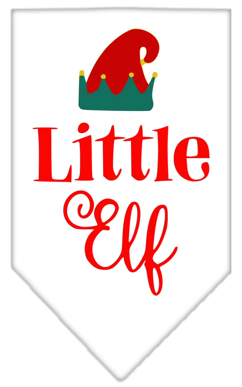 Christmas Pet and Dog Bandana Screen Printed, "Little Elf" - Image 8