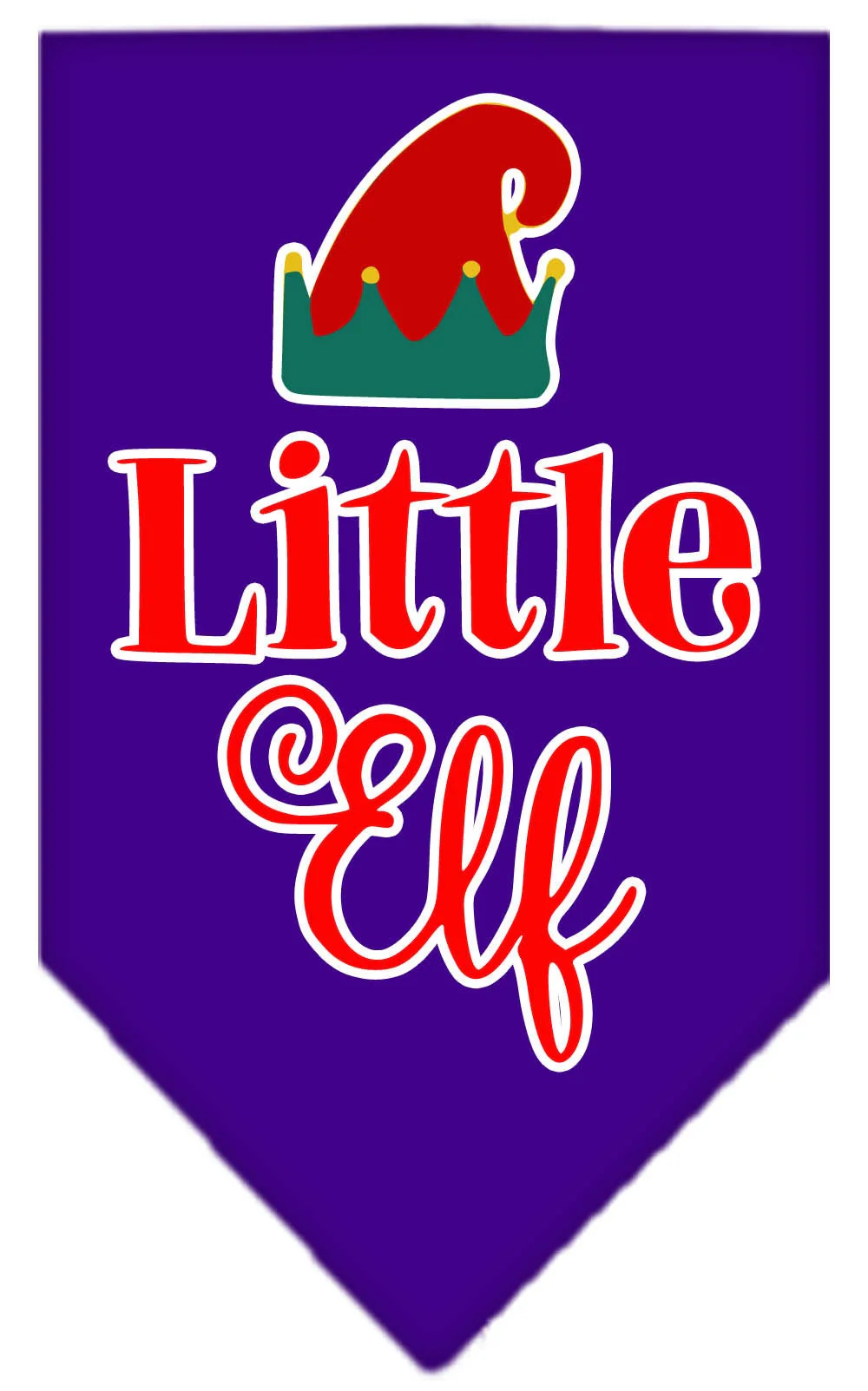 Christmas Pet and Dog Bandana Screen Printed, "Little Elf" - Image 9