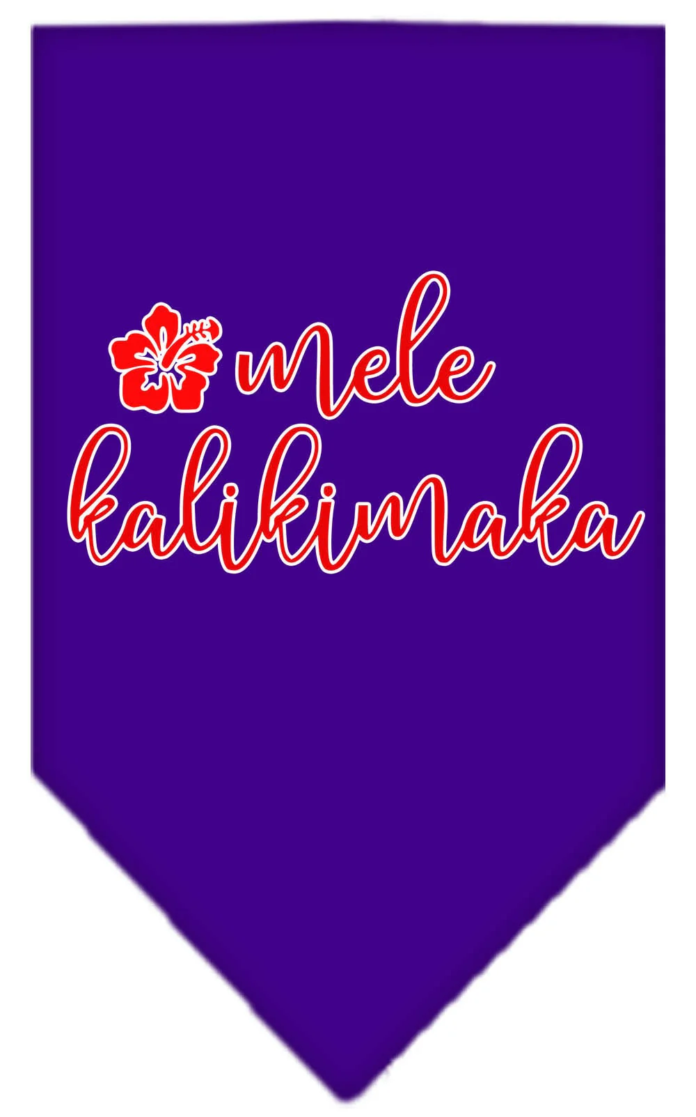 Christmas Pet and Dog Bandana Screen Printed, "Mele Kalikimaka" - Image 10