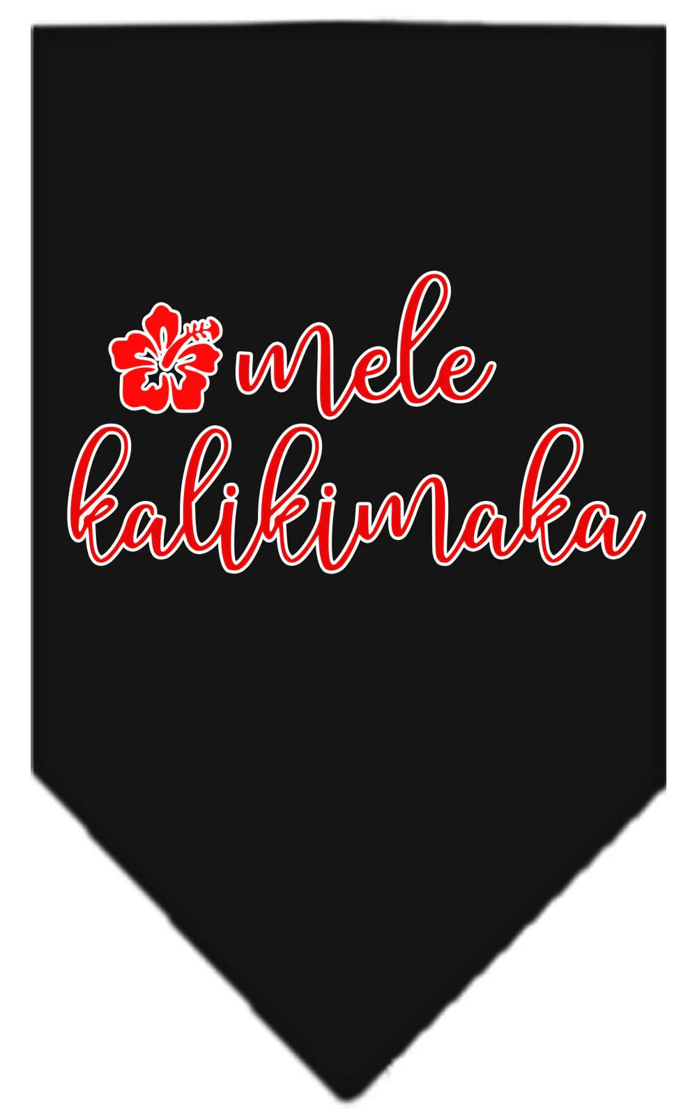 Christmas Pet and Dog Bandana Screen Printed, "Mele Kalikimaka" - Image 2