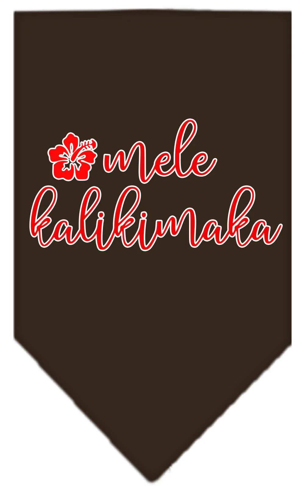 Christmas Pet and Dog Bandana Screen Printed, "Mele Kalikimaka" - Image 3