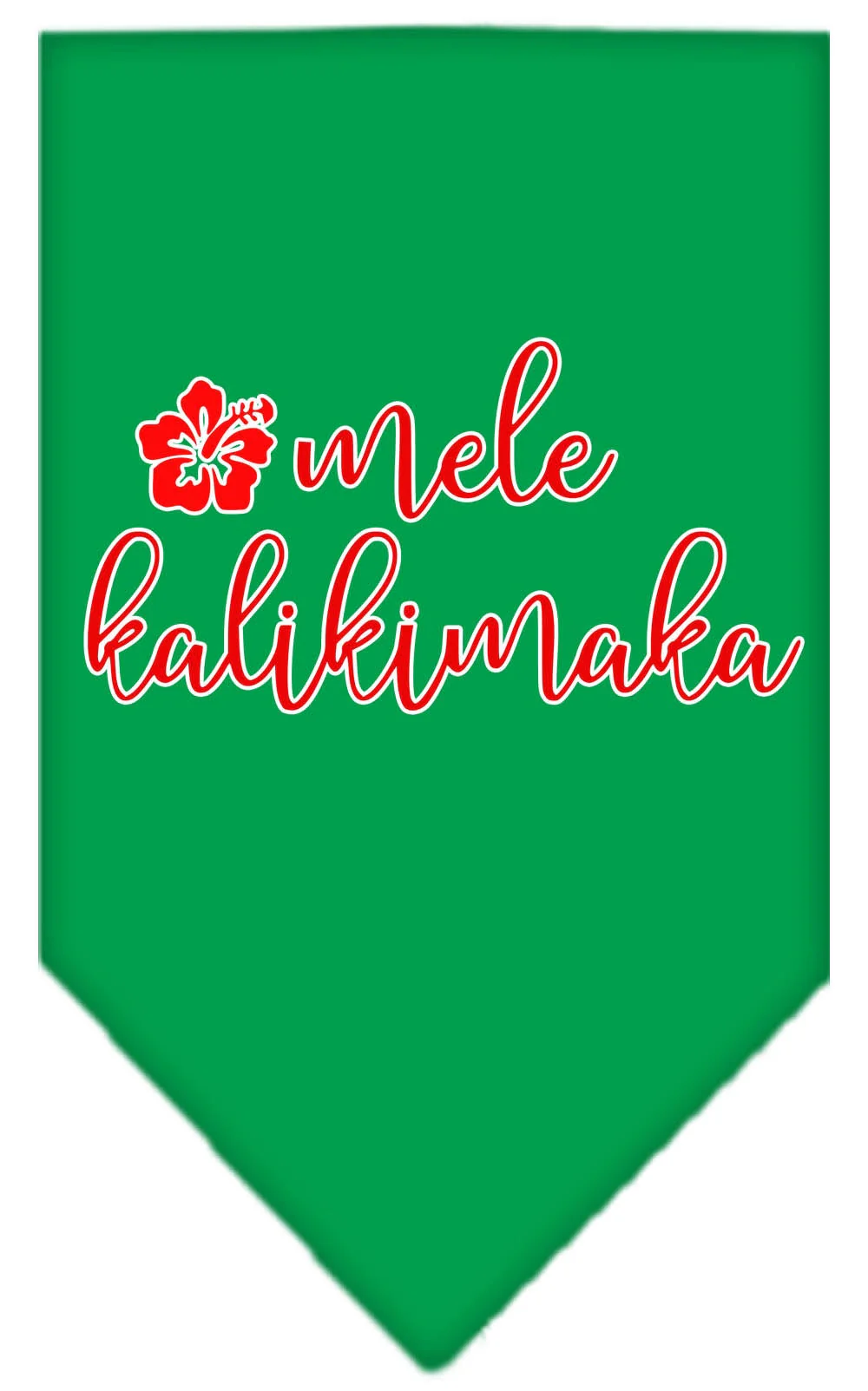 Christmas Pet and Dog Bandana Screen Printed, "Mele Kalikimaka" - Image 4